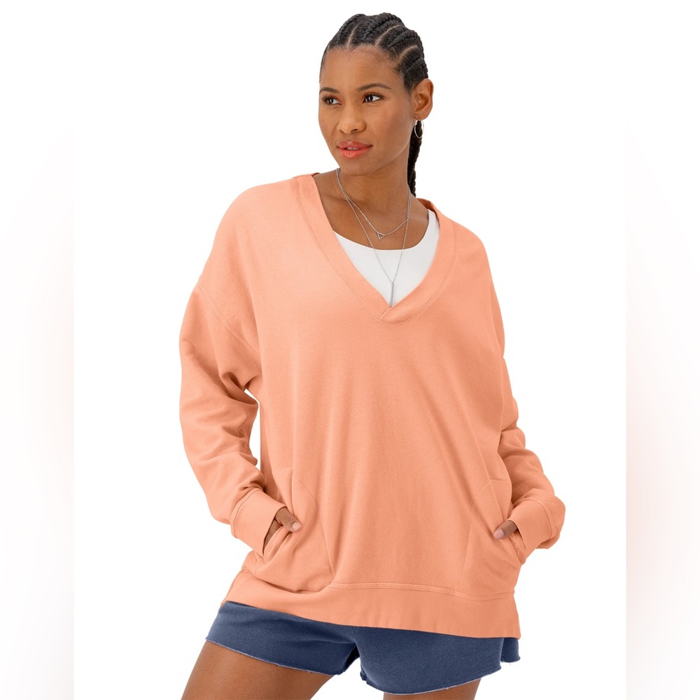 Champion Oversized V-Neck Pullover, Vintage Wash